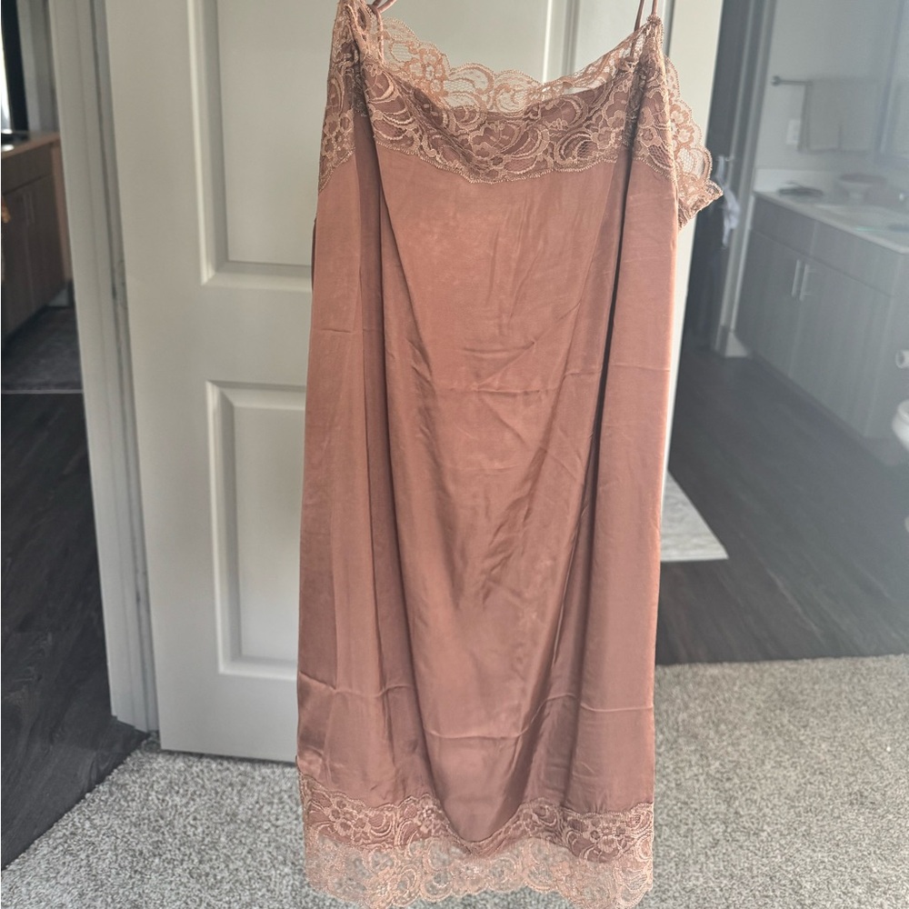 Aerie Brown Slip Dress